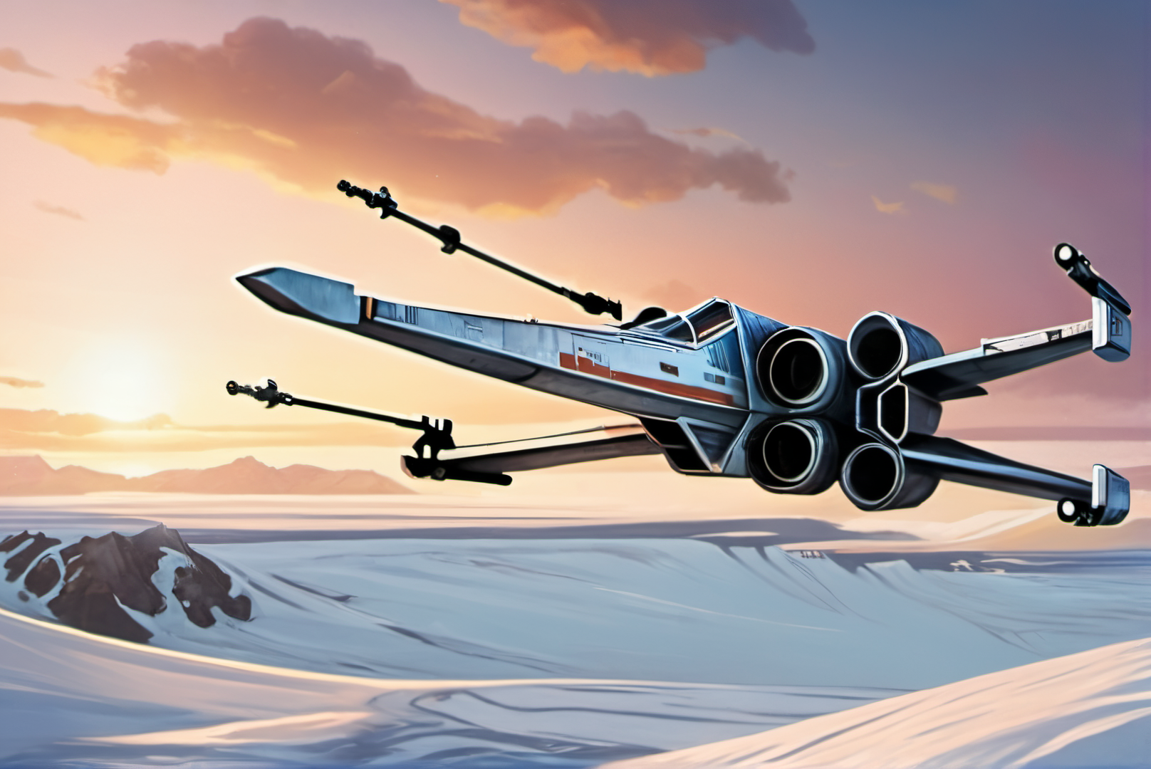 concept art (a single Star Wars X-wing Starfighte…