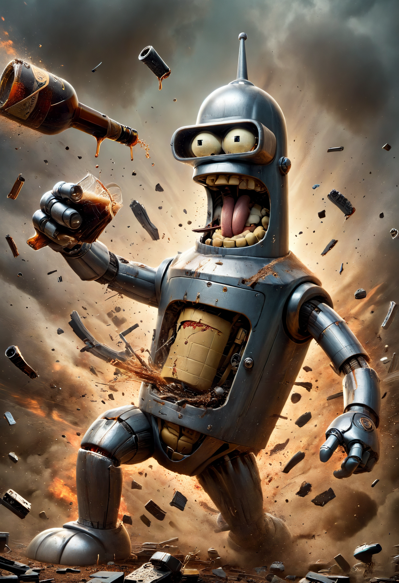 bender from futurama, (going on a rampage:1.2), l…