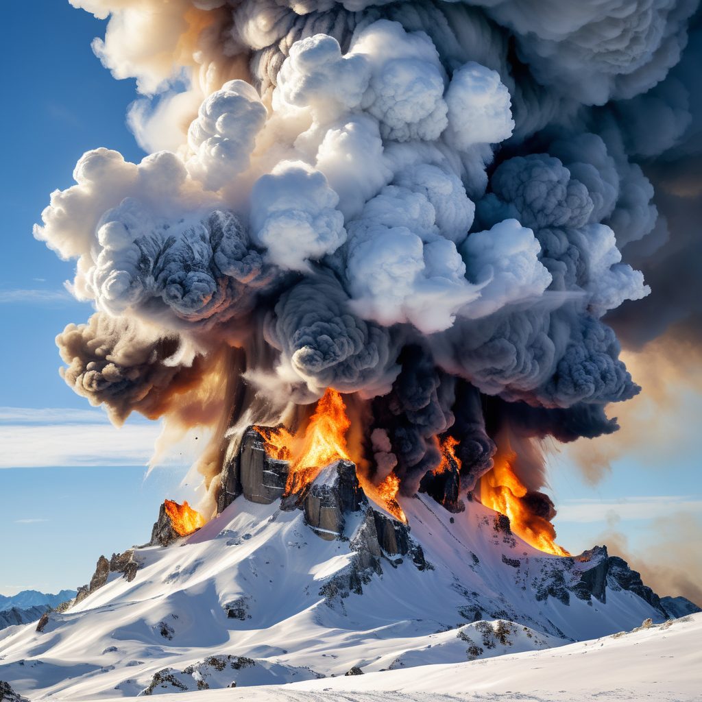 cape made out of exploding snow cloud,  by Mark M…