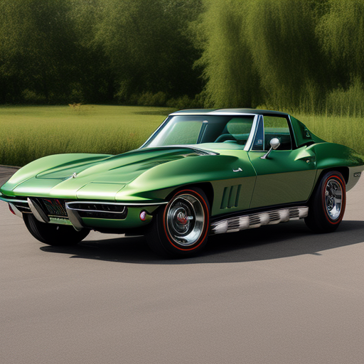 1967 Green everwood matalic corvette