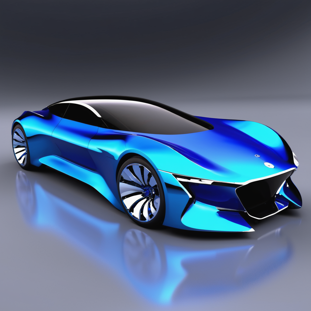 A sleek sports car in Neo-Futuristic style, with …