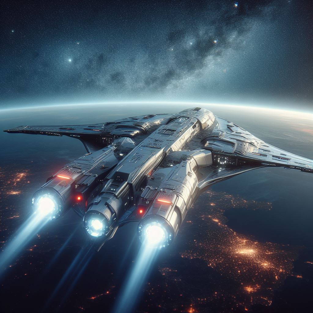spaceship from space
