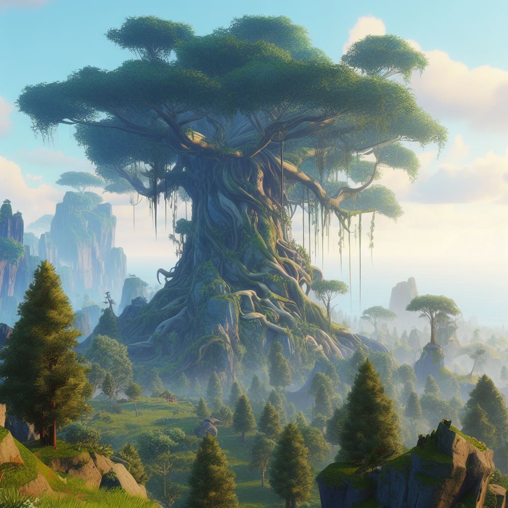 beautiful tree cliff wastelands