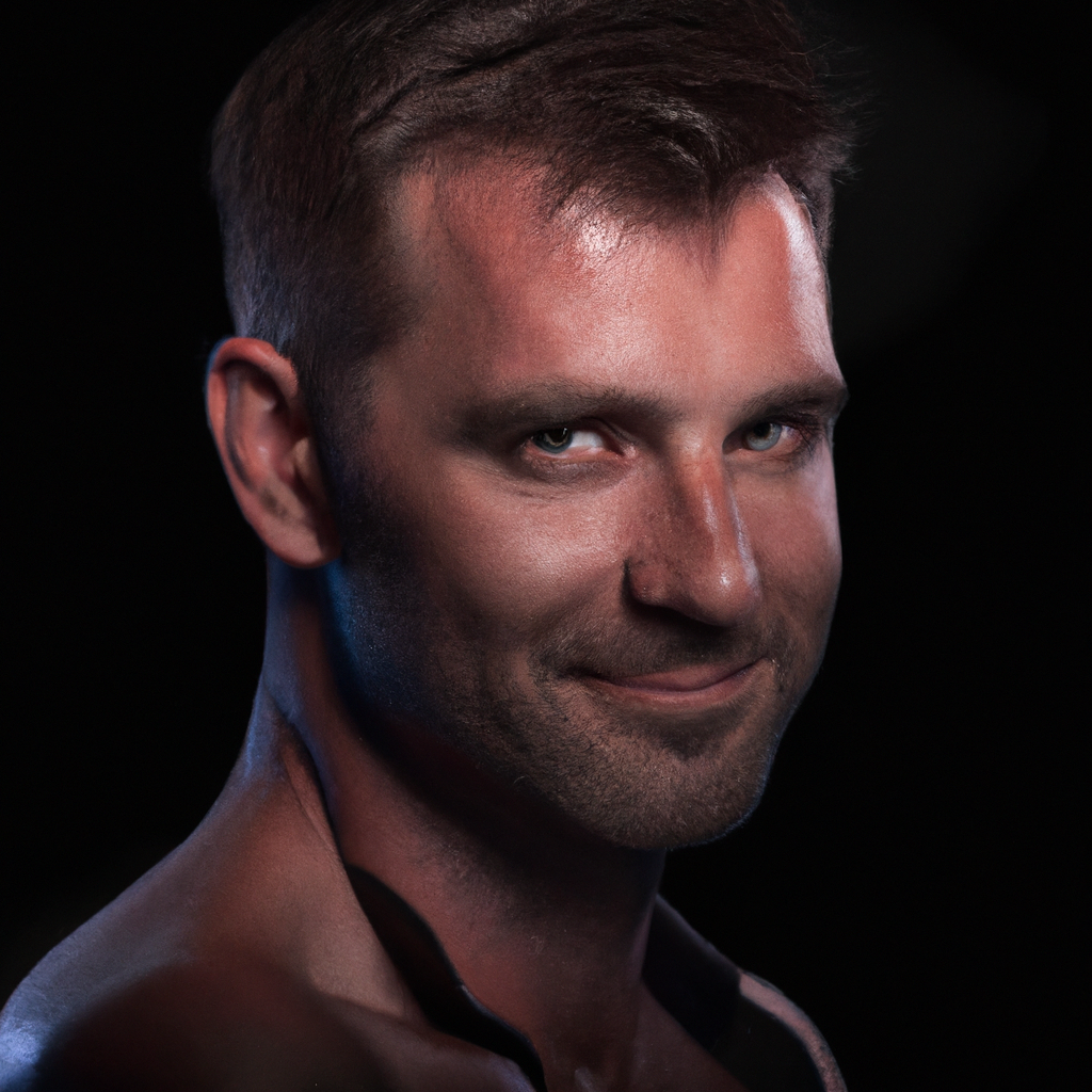 Create a hyper realistic image of a person. They should be fit, look like a model, smiling and be in their 30s.