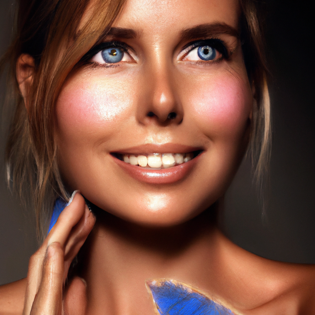 Create a hyper realistic image of a person. They should be fit, look like a model, smiling and be in their 30s.